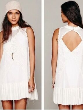 FREE PEOPLE FP ONE Ivory Angel Lace Dress Extra Small
